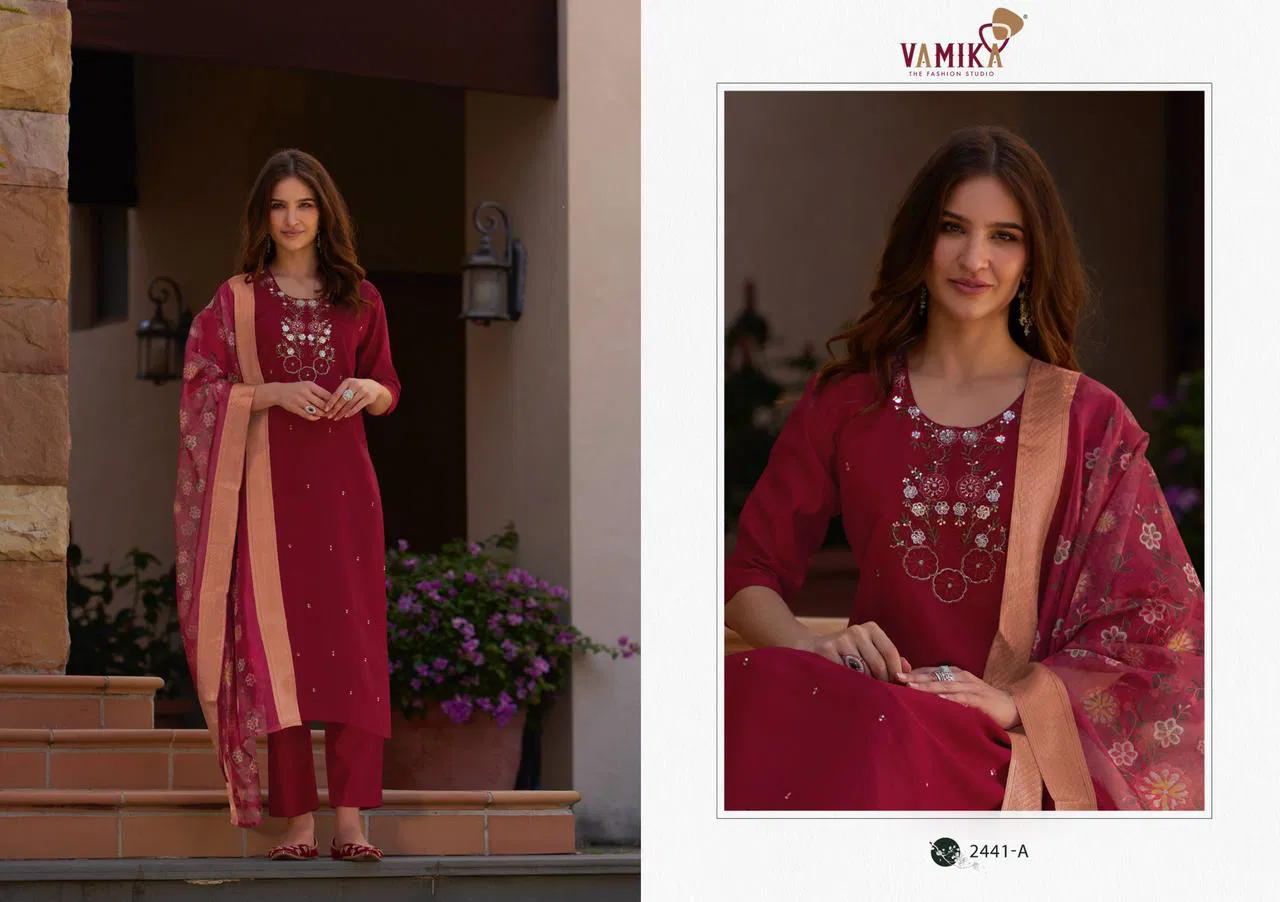 Jannat Vol 1 By Vamika Viscose Readymade Suits Exporters In India